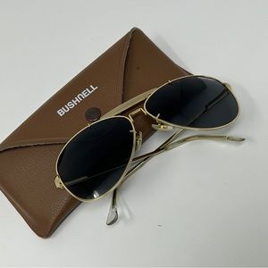 Bushnell Vintage Sunglasses Pilot/Aviator Gold Metal